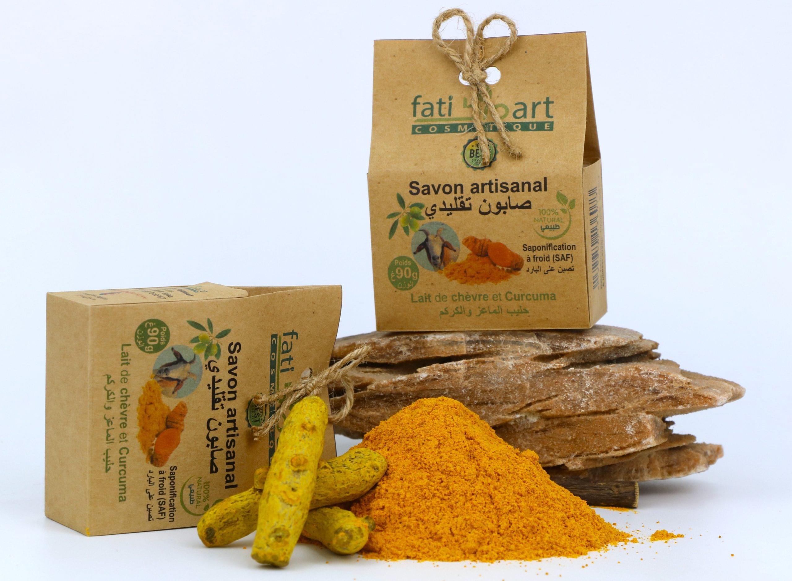 savon lait de chèvre curcuma