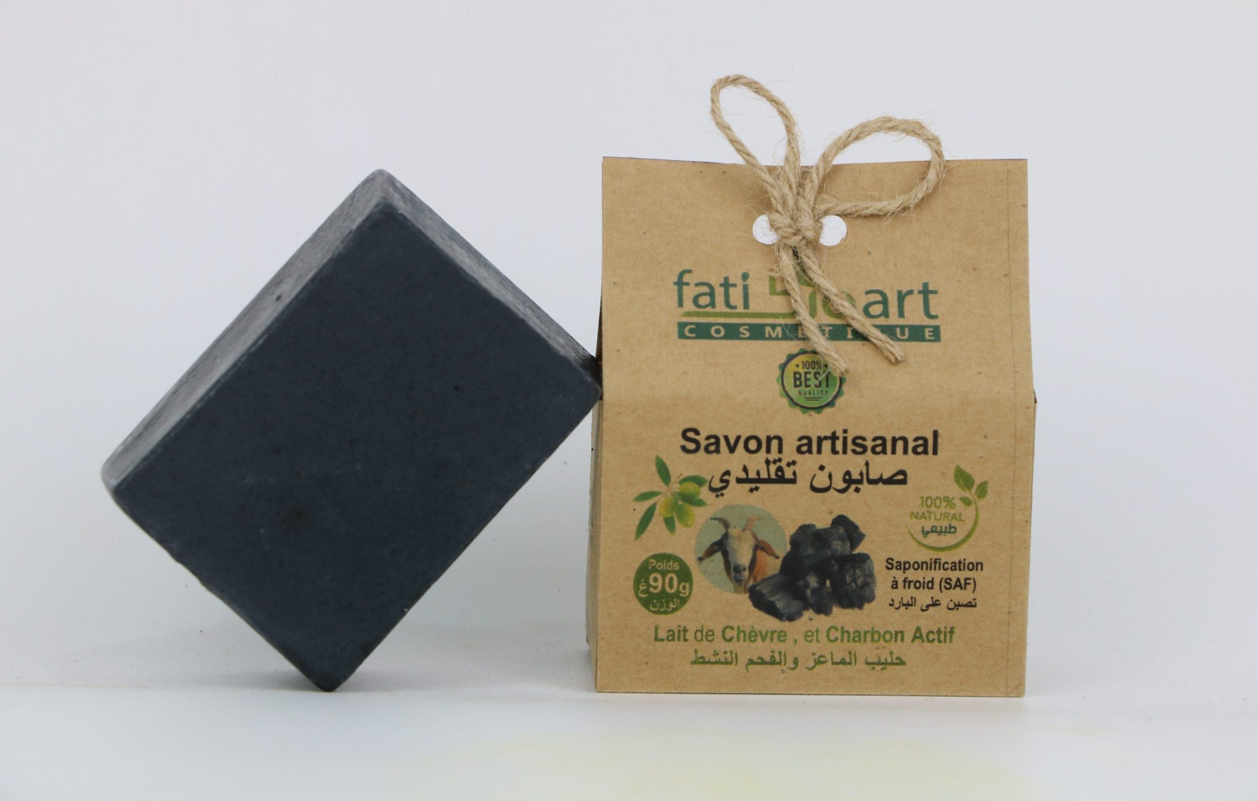 savon lait de chèvre charbon